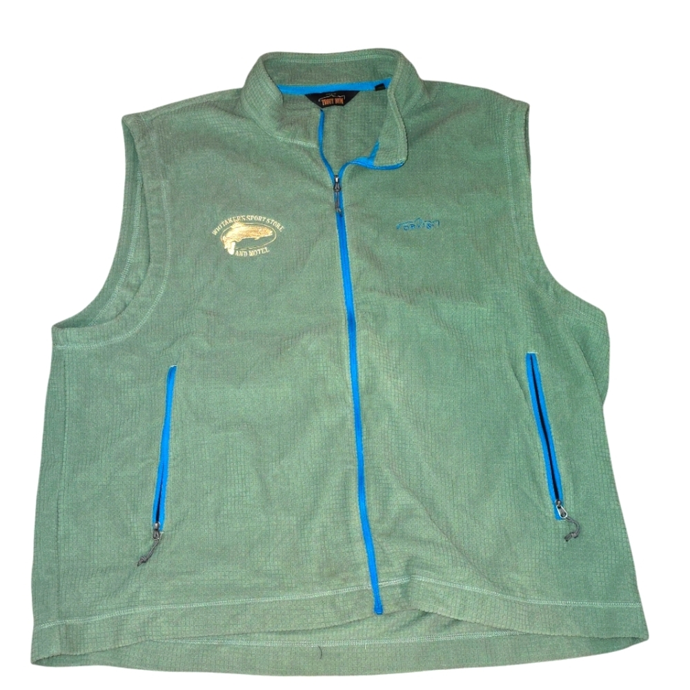 ORVIS Trout Bum Sage Green Fleece Vest‎ Unisex XXL